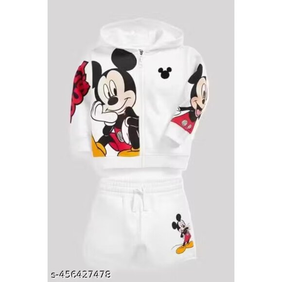 next Micky Mouse Fleece Hoodie Shorts Set 6/7 - Picture 1 of 6